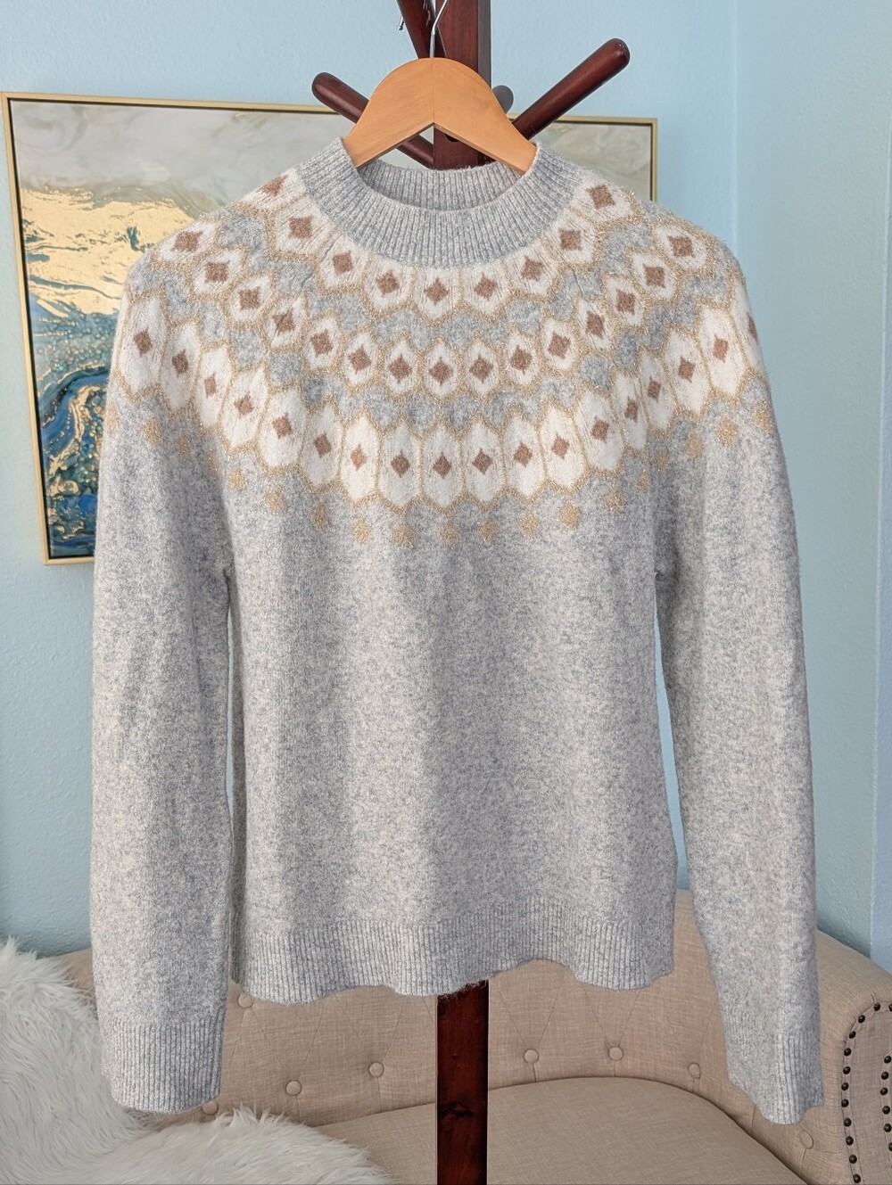 J. Crew Gray Sweater With Extra Soft Womans  Sz M
